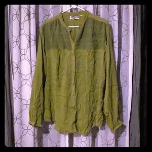 Bohemian green shirt